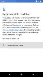 Installing Android P