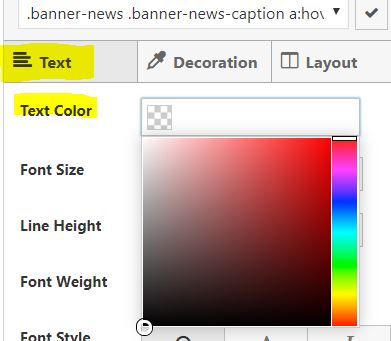 Changing Colour in SiteOrigin CSS to Change Heading Colour in Gutenberg