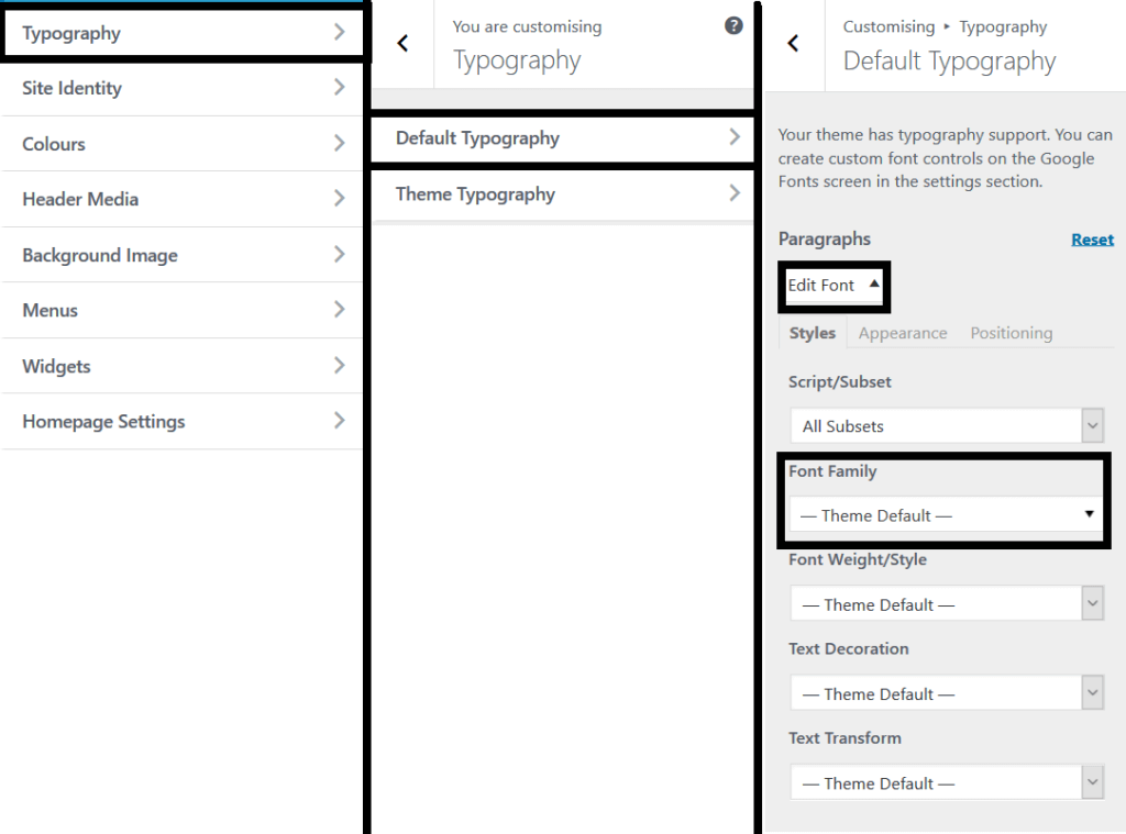 Changing Font In Gutenberg Editor