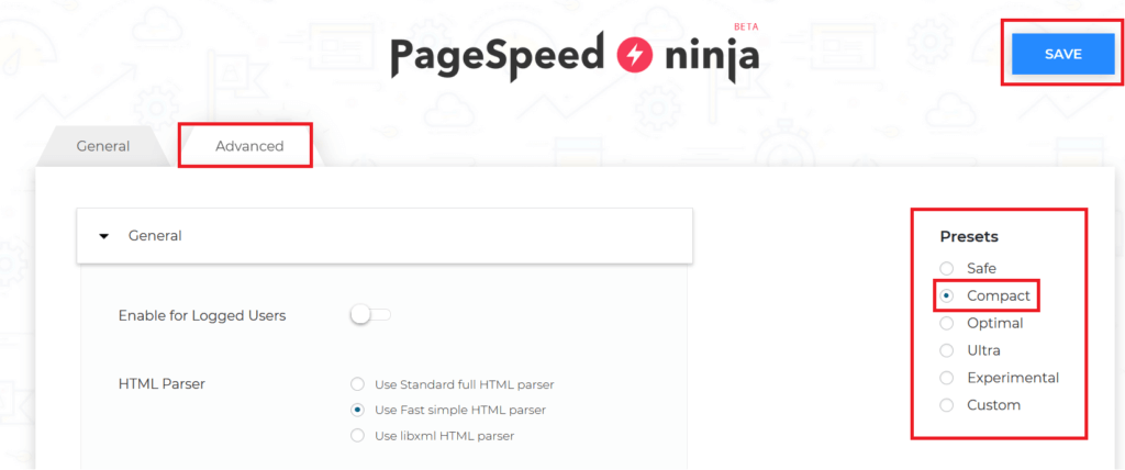 Changing PageSpeed Ninja Settings to Optimize Website Speed