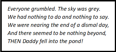 Daddy Fell into the Pond Stanza Wise Summary