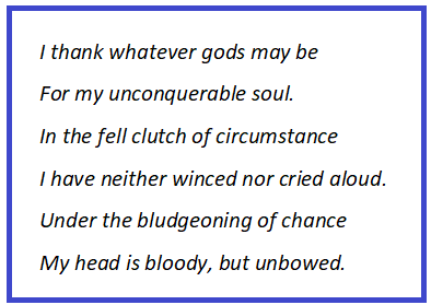 what is the meaning of the poem invictus