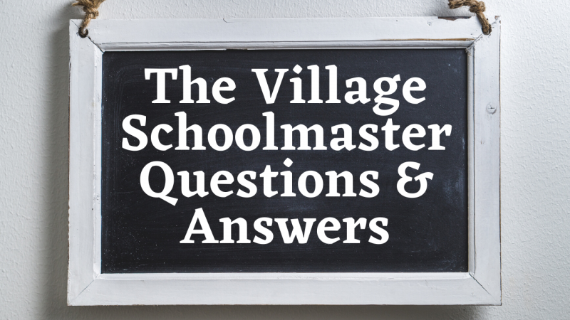 the village schoolmaster essay pdf