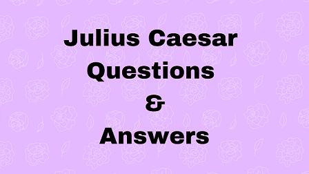 Julius Caesar Questions & Answers