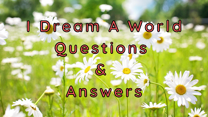 I Dream A World Questions & Answers