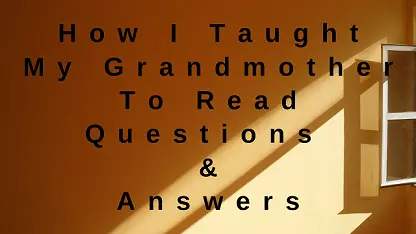 How I Taught My Grandmother To Read Questions & Answers