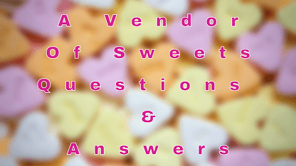 the vendor of sweets essay type questions and answers