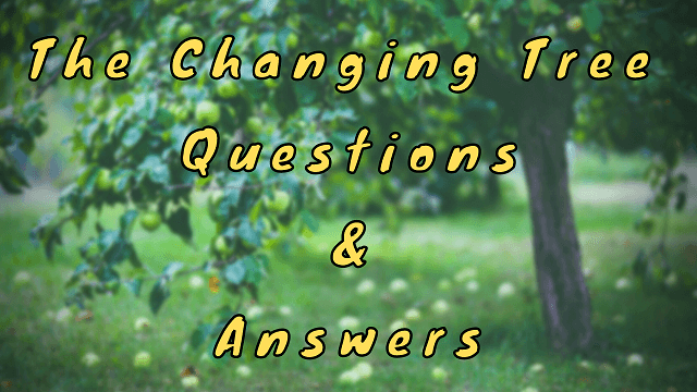 The Changing Tree Questions & Answers - WittyChimp