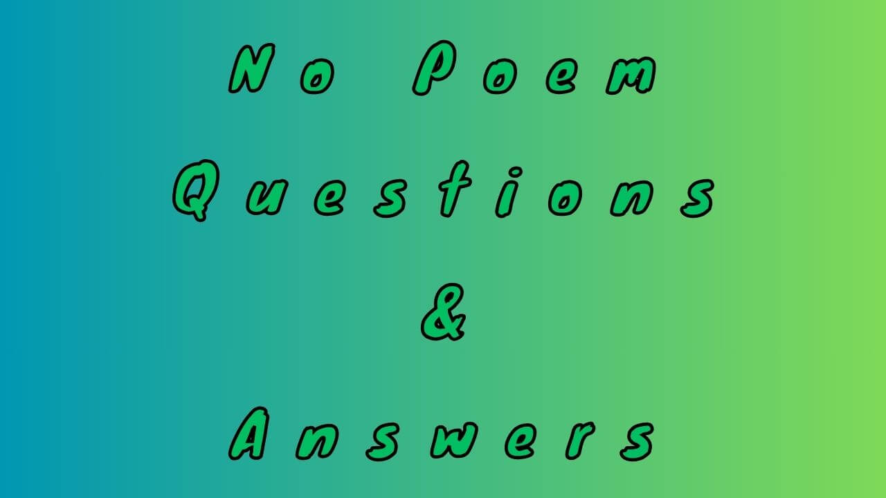 No Poem Questions & Answers