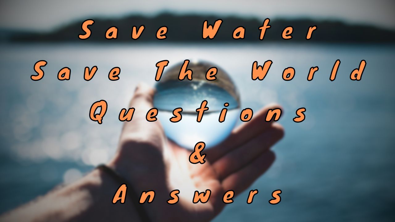 Save Water Save The World Questions & Answers