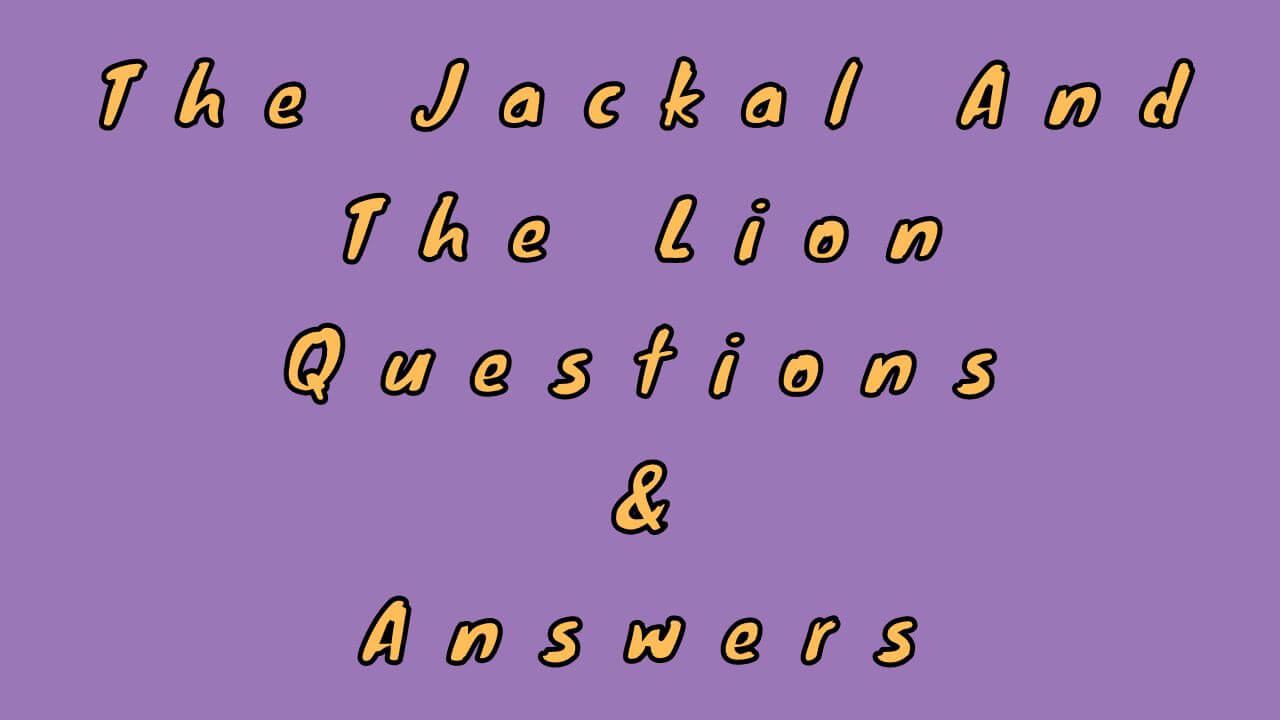 The Jackal and The Lion Questions & Answers