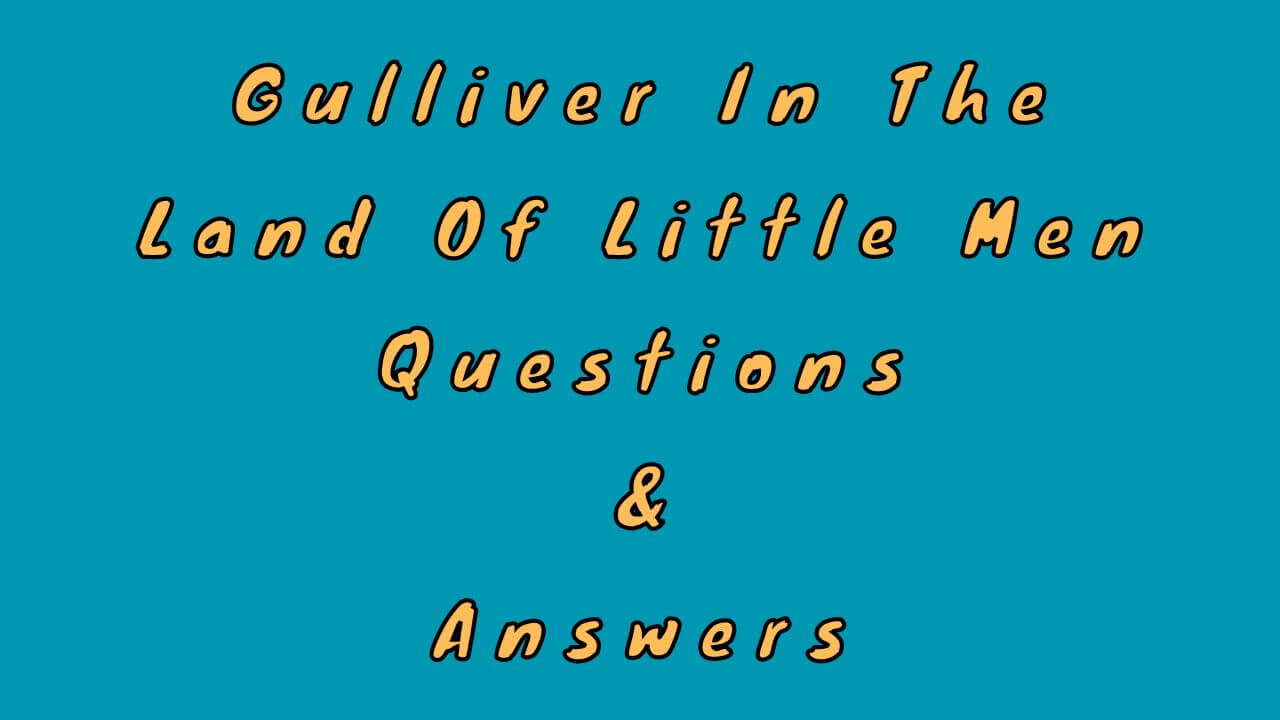 Gulliver In The Land Of Little Men Questions & Answers