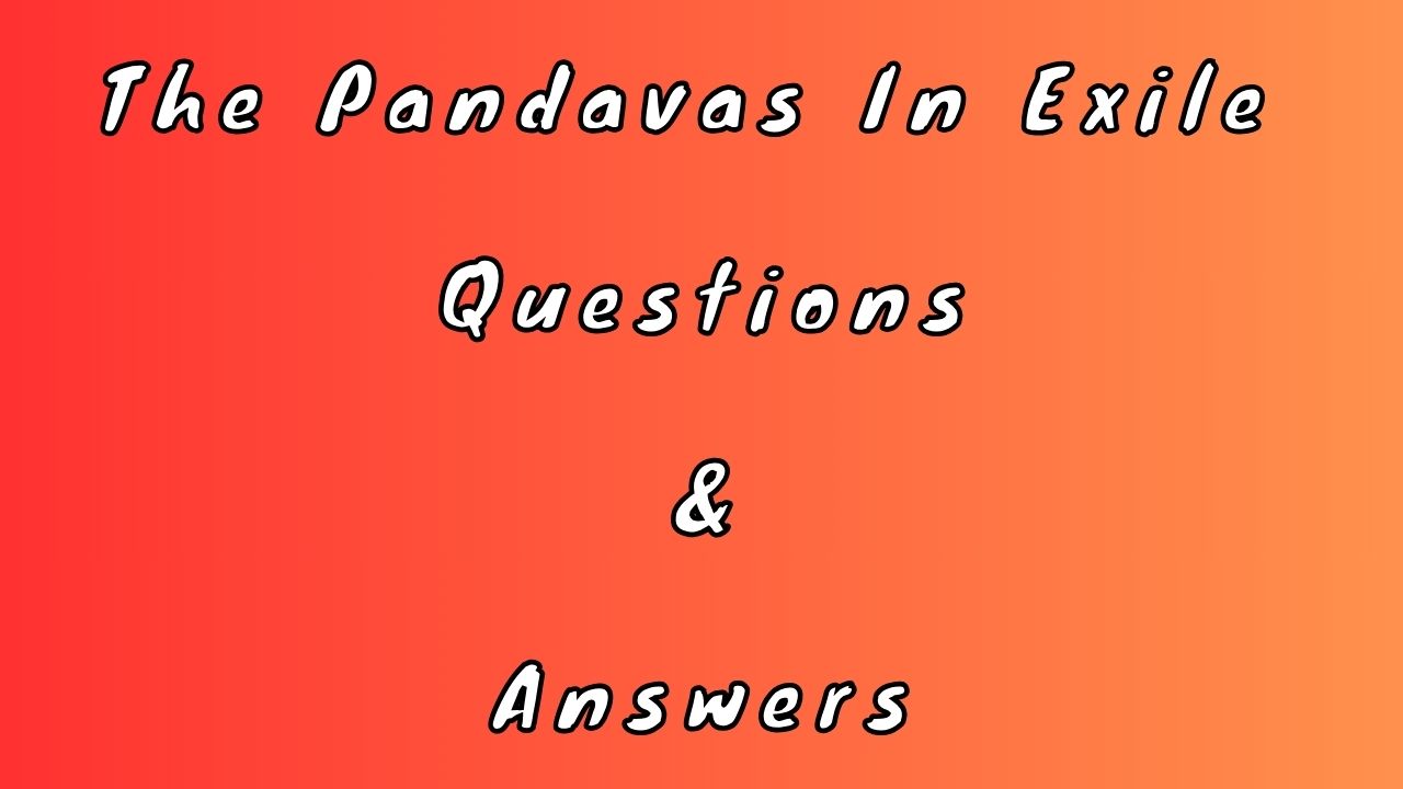 The Pandavas In Exile Questions & Answers