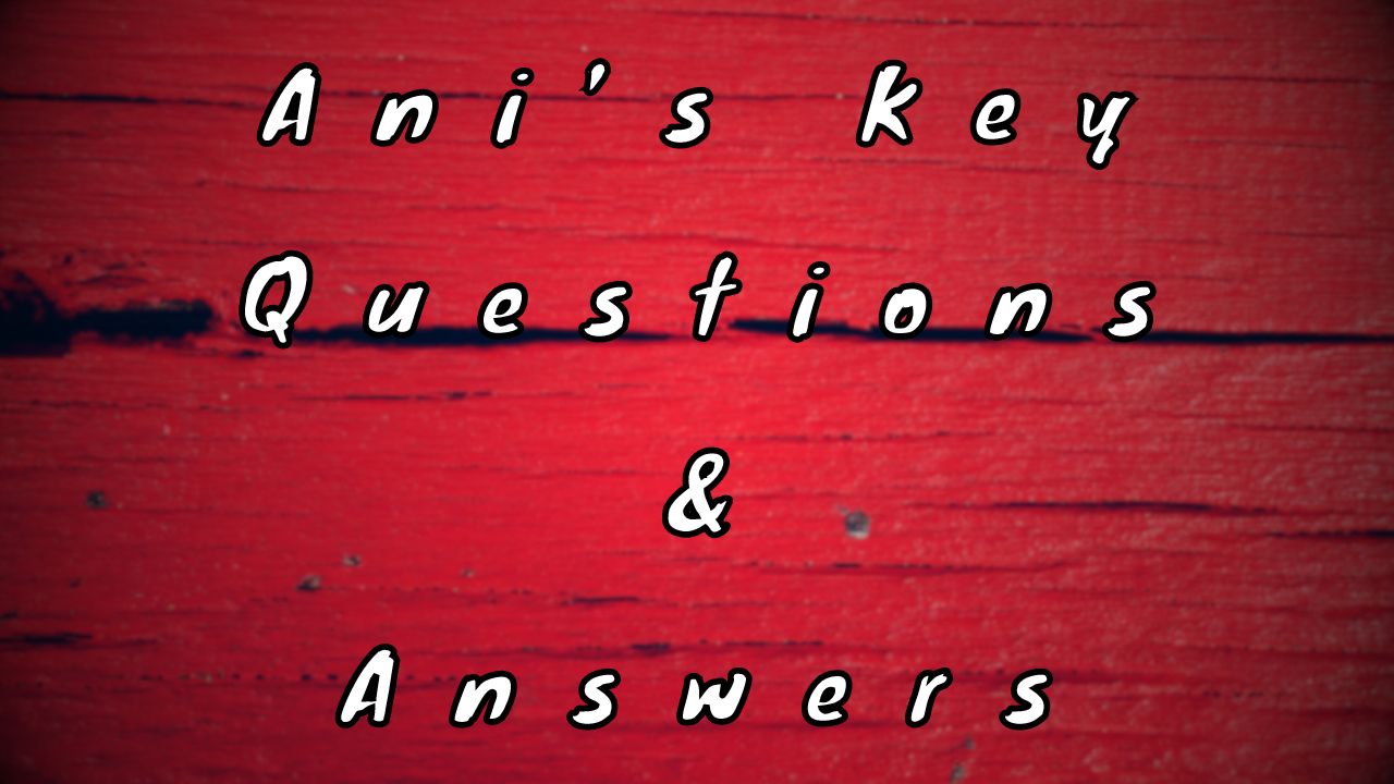 Ani’s Key Questions & Answers